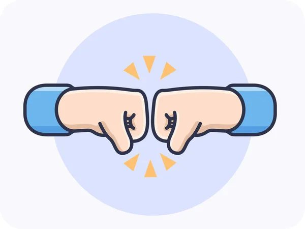 Knuckle Bump Icon Vector Design Greeting Someone Close You Can — Stock Vector