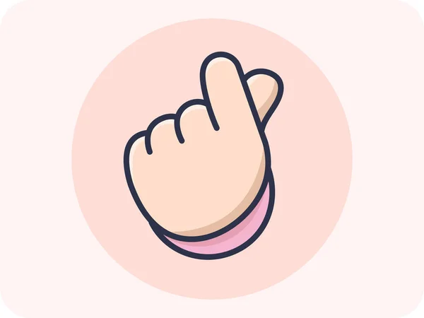 Hand Gestures Mini Hjärta Innebär Att Jag Älskar Dig Emoji — Stock vektor