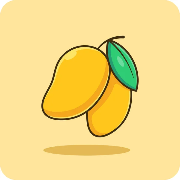Mango yaz için mükemmeldir, vektör tasarımı ve izole edilmiş arkaplan.