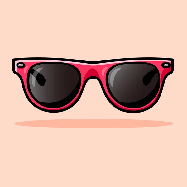 Lunettes Soleil Design Vectoriel Fond Isolé — Image vectorielle