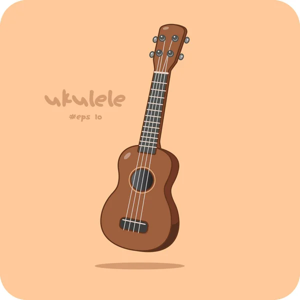 Gitar Ukulele Desain Vektor Dan Latar Belakang Terisolasi - Stok Vektor