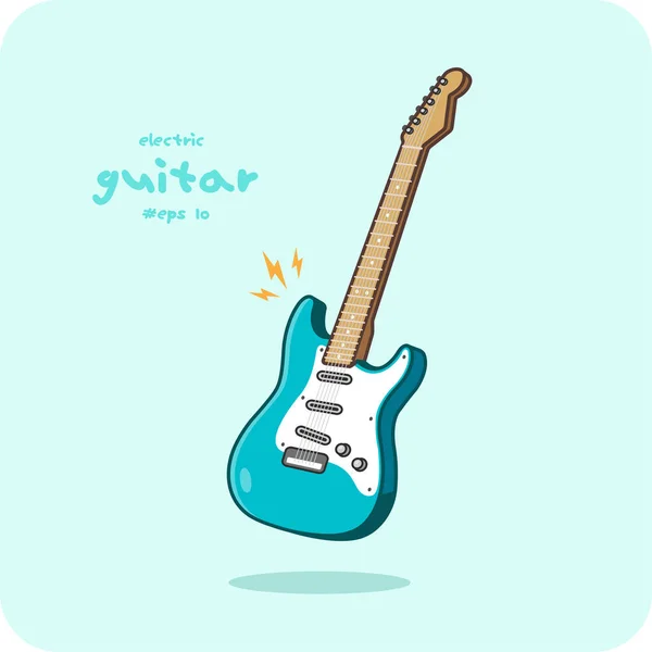 Guitarra Eléctrica Diseño Vectorial Fondo Aislado — Vector de stock