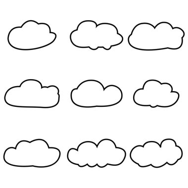 Vektör bulut Icons set