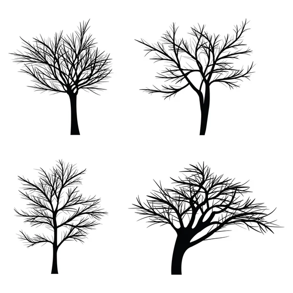 Деревья с мертвыми ветвями — стоковый вектор