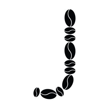 Kahve çekirdekleri kümesinden alfabe vektör