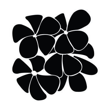 Frangipani siluet tasarlamak vektör için