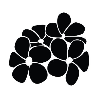 Frangipani siluet tasarlamak vektör için