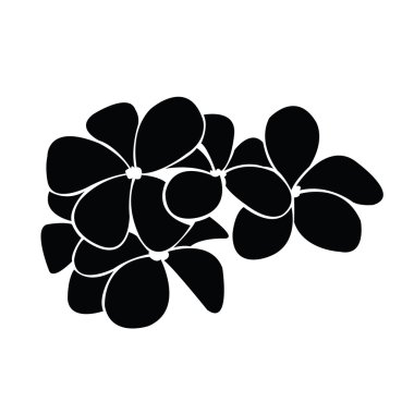 Frangipani siluet tasarlamak vektör için