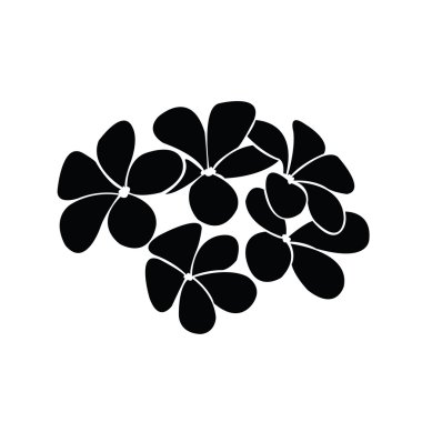 Frangipani siluet tasarlamak vektör için