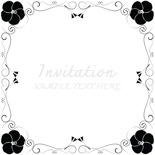 Invitation avec de beaux dessins . — Image vectorielle