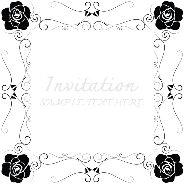 Invitation with beautiful designs. — Stock Vector