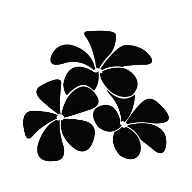 Frangipani siluet tasarlamak vektör için