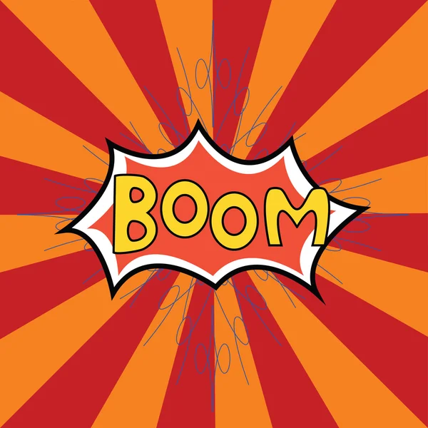 Boom - komische Sprechblase — Stockvektor