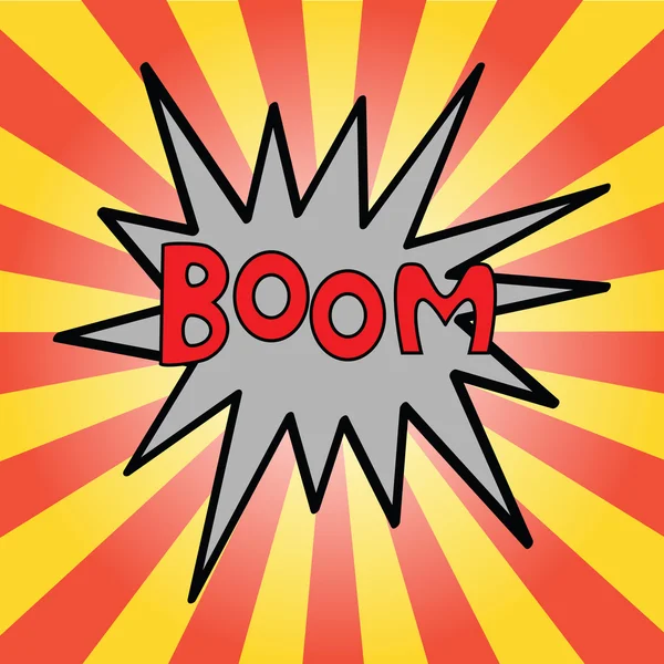 Boom - komiska pratbubbla — Stock vektor