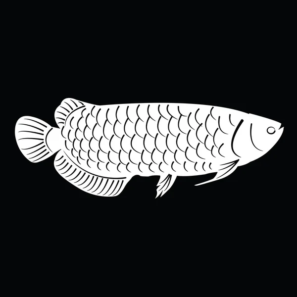 Silueta de pescado — Archivo Imágenes Vectoriales