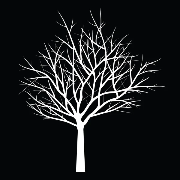 Träd med död gren — Stock vektor
