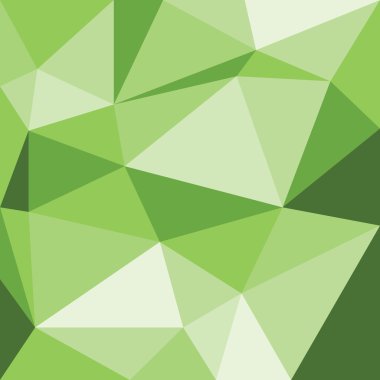 Soyut yeşil 3d iç duvarda poligonal desenli