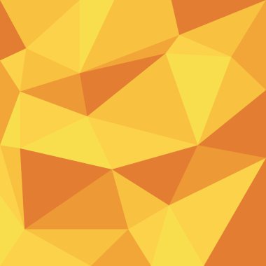 Duvardaki poligonal desenli soyut turuncu