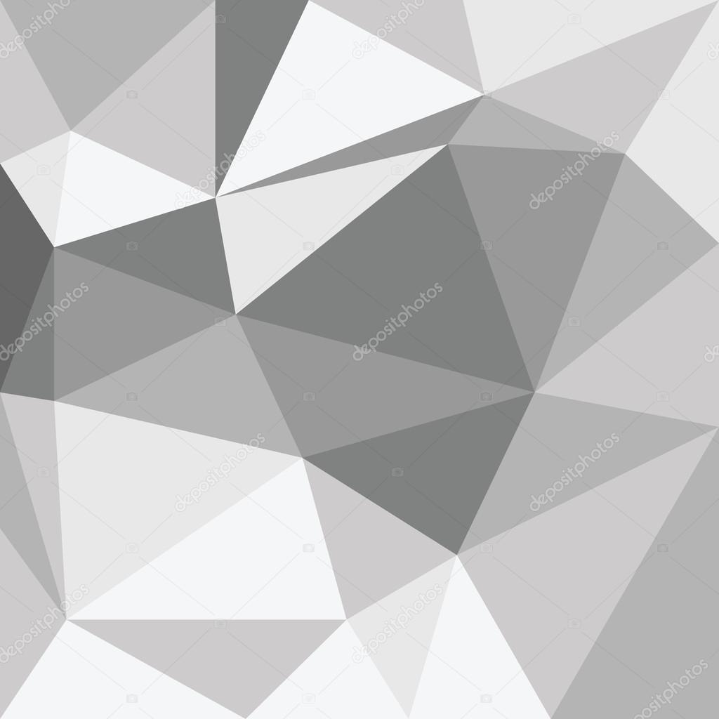 Abstract gray 3d interior with polygonal pattern on the wall