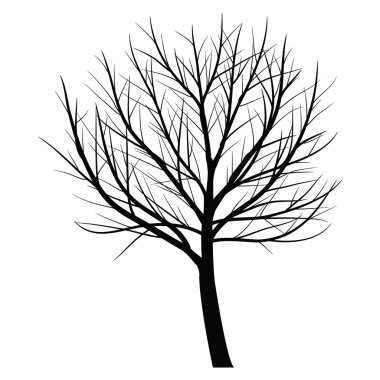 Trees with dead branch clipart