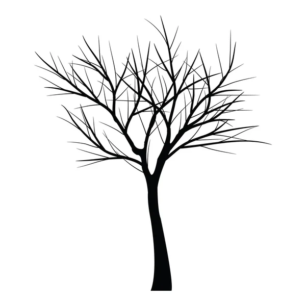 Pohon dengan cabang mati - Stok Vektor