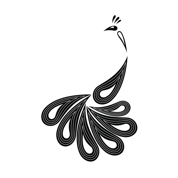 Pavo real. Vector — Vector de stock