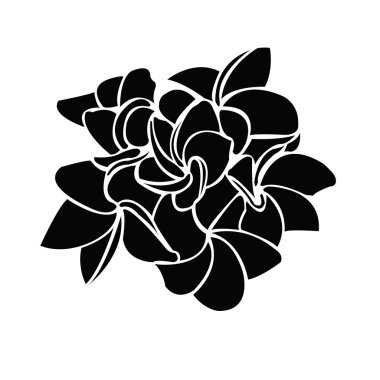 siyah gül silüeti