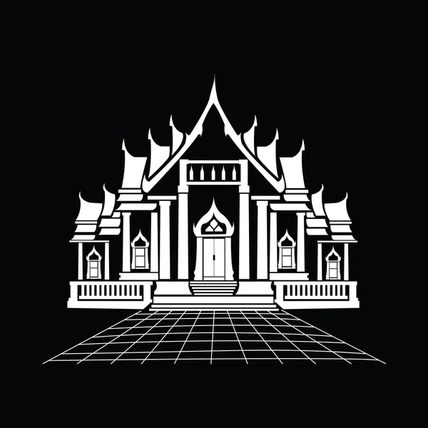 Силуэт храма — стоковый вектор