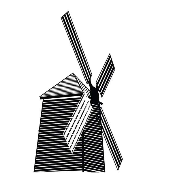 Éolienne, concept écologique — Image vectorielle