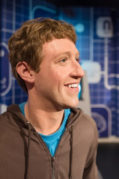 Cera de Mark Zuckerberg en exhibición en Madame Tussauds —  Fotos de Stock