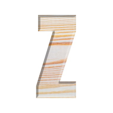 Alfabe tasarım türü doğal ahşap doku izole üzerinde beyaz ba