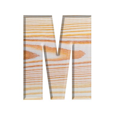 Alfabe tasarım türü doğal ahşap doku izole üzerinde beyaz ba