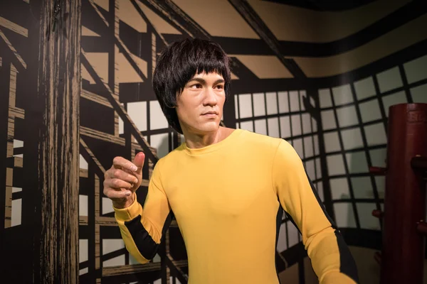 Bruce Lee bir mumya Madame Tussauds ekranda — Stok fotoğraf