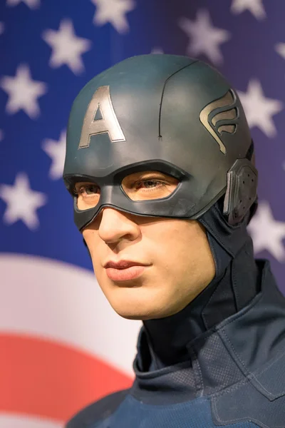 마담 투소에 전시된 캡틴 아메리카의 왁스워크 — 스톡 사진