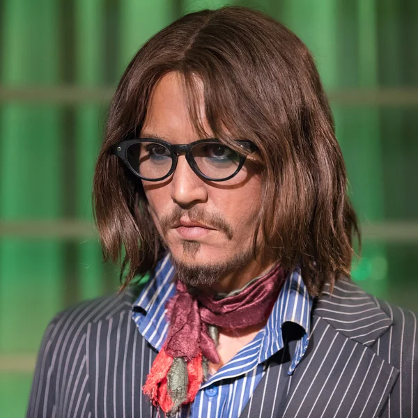 Vaxfigur av Johnny Depp på displayen på Madame Tussauds — Stockfoto