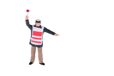 Minyatür insanların mühendis ve işçi mesleğinde yakın çekim