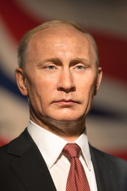 Vladimir Putin'in Waxwork Madame Tussauds ekranda