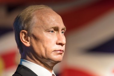 Vladimir Putin'in Waxwork Madame Tussauds ekranda