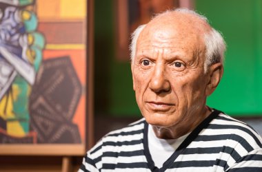 Waxwork of Pablo Picasso on display at Madame Tussauds  clipart