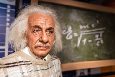Albert Einstein ruhlu Madame Tussauds ekranda