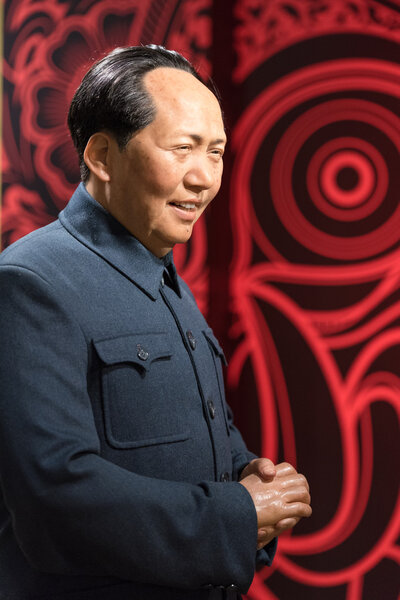 Waxwork of Mao Zedong on display at Madame Tussauds 
