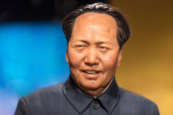 Waxwork of Mao Zedong on display at Madame Tussauds 
