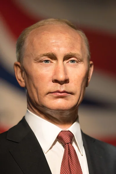 Cola de cera de Vladimir Putin em exposição na Madame Tussauds — Fotografia de Stock