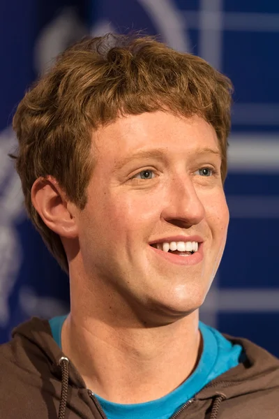 Cera de Mark Zuckerberg en exhibición en Madame Tussauds —  Fotos de Stock