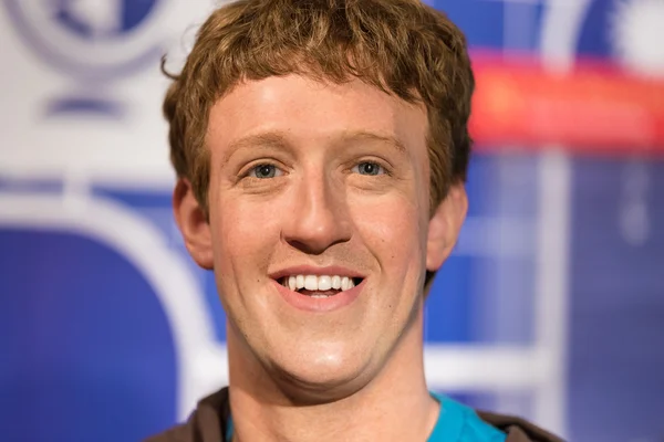 Waxwork di Mark Zuckerberg in mostra a Madame Tussauds — Foto Stock