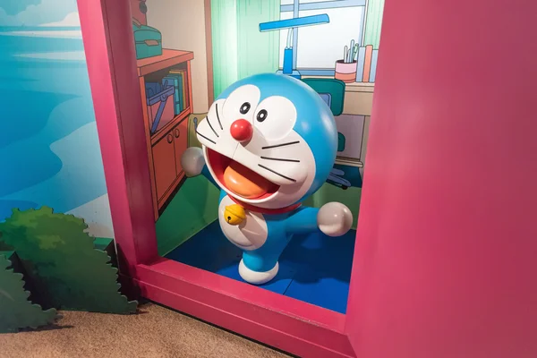 Cola de cera de Doraemon em exposição na Madame Tussauds — Fotografia de Stock