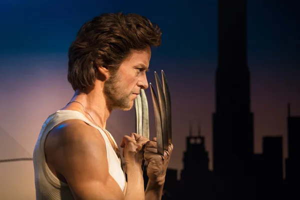 Waxwork Wolverine na displeji u Madame Tussaudové — Stock fotografie