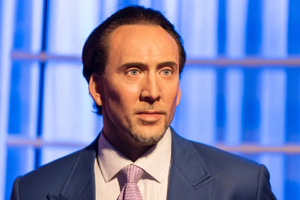 Cola de cera de Nicolas Cage em exposição na Madame Tussauds — Fotografia de Stock