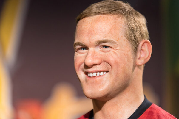 Waxwork of Wayne Rooney on display at Madame Tussauds
