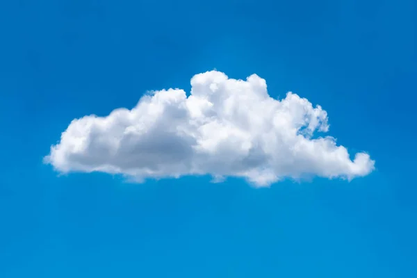 Beautiful Cloudscape Nature Single White Cloud Blue Sky Background Daytime — Stock Photo, Image